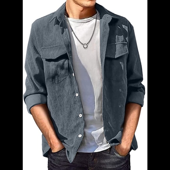 Other - New Mens Lightweight Corduroy Jacket Button Closure Multiple Sizes